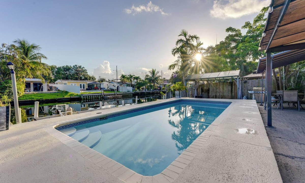 North Central Hollywood House | 3 Mi to Hollywood Beach! Canal-Front Haven w/Dock