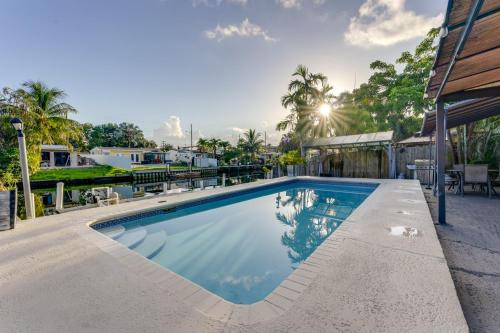 North Central Hollywood House | 3 Mi to Hollywood Beach! Canal-Front Haven w/Dock