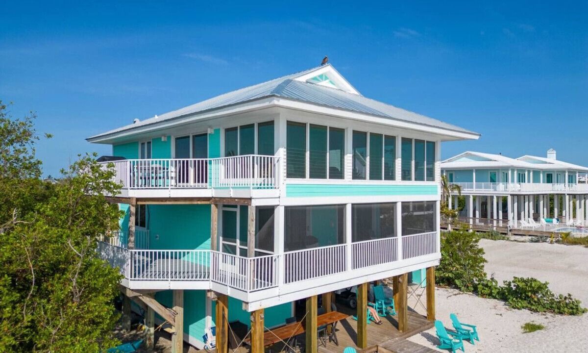 North Captiva House | 4BR Beachfront North Captiva Home with Golf Cart