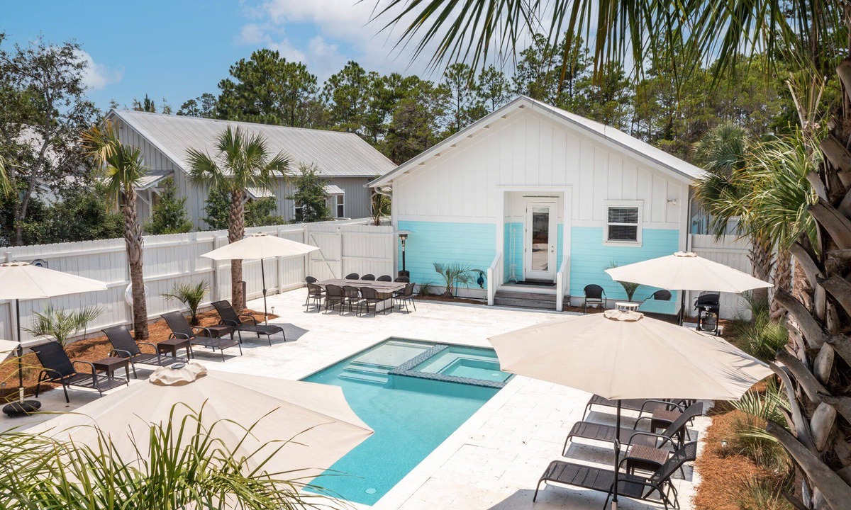 Grayton Beach House | Backyard Bliss - Heated Private Pool, Hot Tub, Bike to Shops, Beach and Dining!