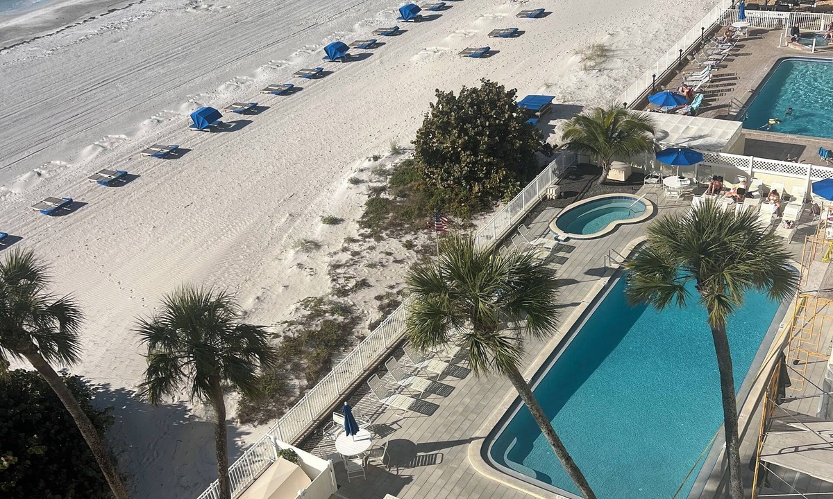 Indian Shores Condo | Beachfront condo w/large balcony perfect for dolphin and sunset watching.
