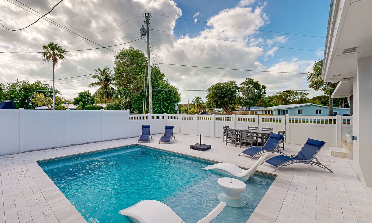 Largo Sound Village House | Charming Key Largo home with private pool, BBQ, central AC, enclosed yard