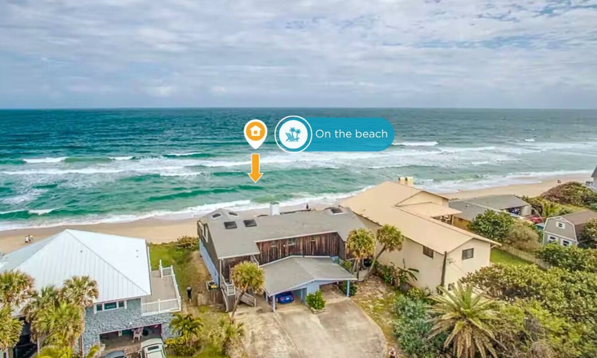 Floridana Beach House | Direct Oceanfront Melbourne Beach House w/Large Private Balcony and Steps to Beach Access! 🌊
