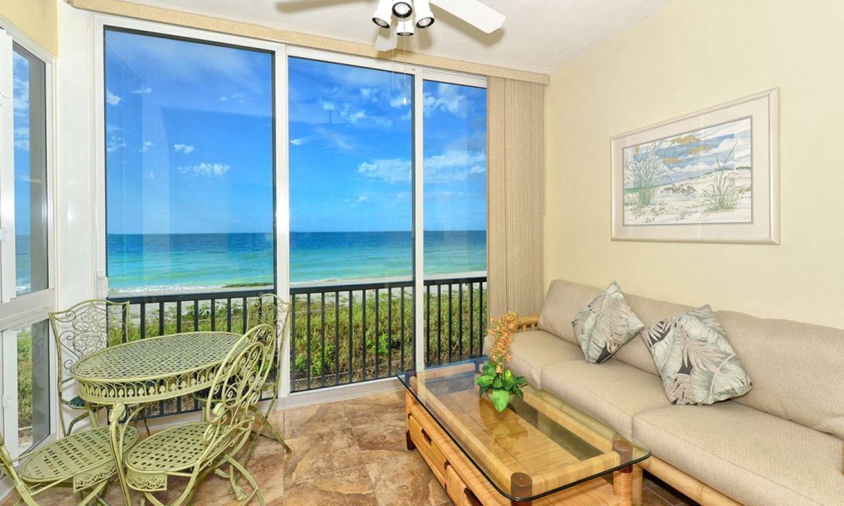 Siesta Key Condo | Gorgeous 2 Bedroom Gulf/Beach Front Condo, Water Views from every room!