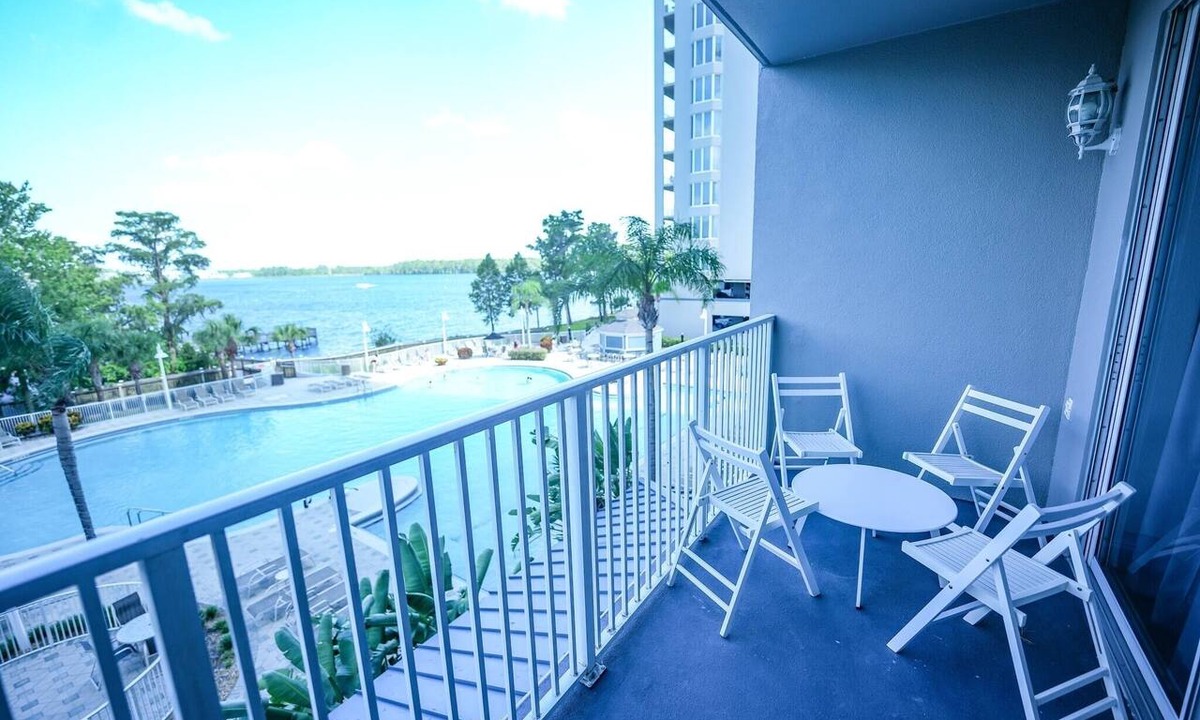 Florida Central Atlantic Coast Apartment | Lakefront resort condo w/balcony, pool, jacuzzi & arcade fun!