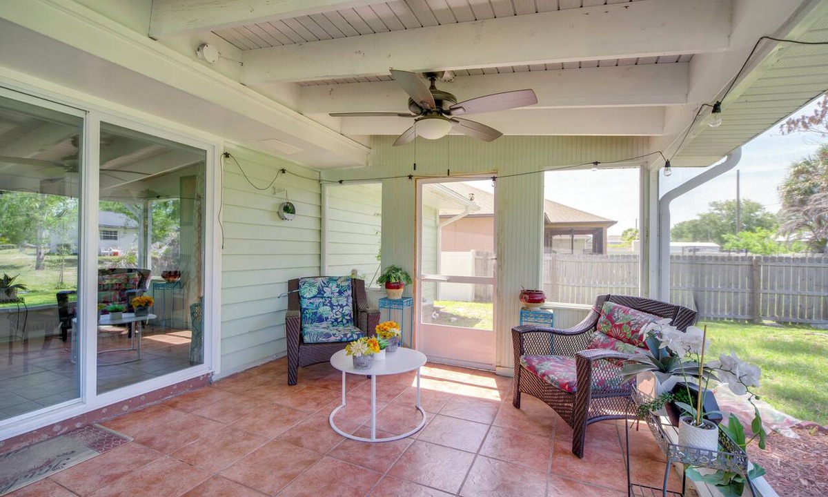 Palm Bay House | Large Yard, Porch! Pet-Friendly Home in Palm Bay
