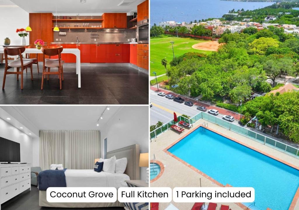 Coconut Grove Apartment | Modern 1BR at Arya Bay Views with Balcony and Pool