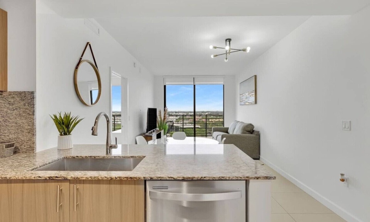 Doral Apartment | Modern 1BR Downtown Doral | Walk to Shops & Dining