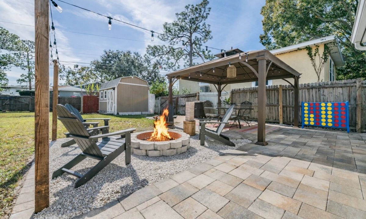 St. Petersburg - Clearwater House | NEW 4BR Spacious Retreat | Fire Pit + Game Room