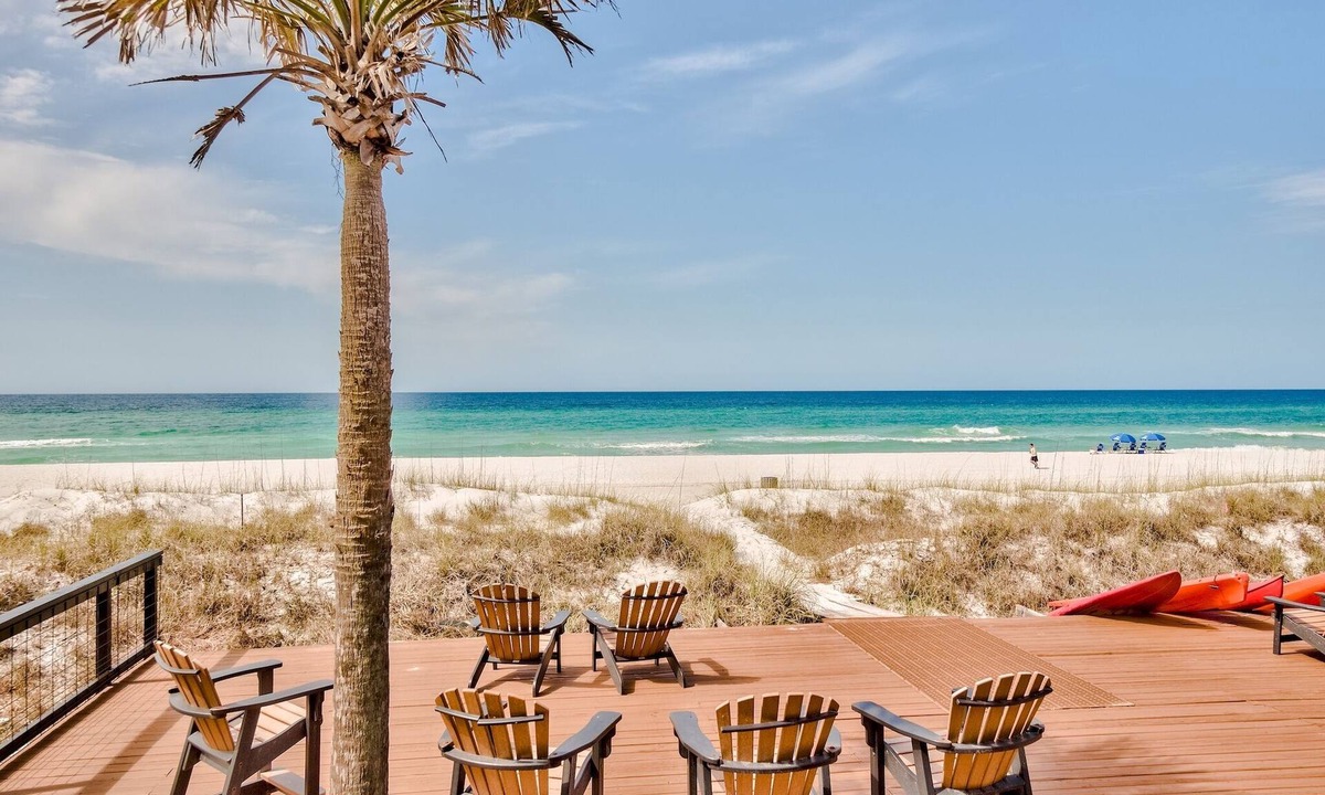 Panama City Beach House | Ocean Front 4BR/4BA Home PCB - Walk to Pier Park - Pet Friendly-Golf cart