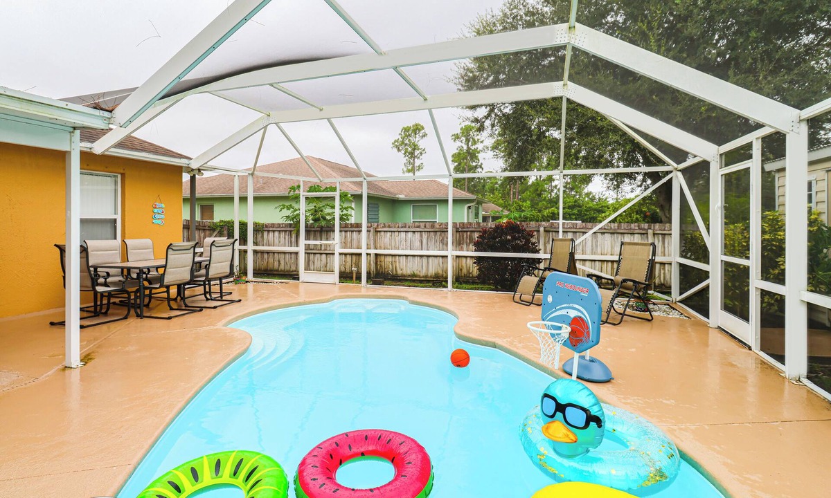 Port Malabar House | Pool & Fire Pit: Family-Friendly Palm Bay Home!