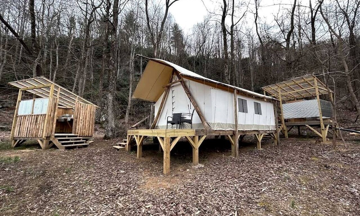 Moravian Falls RV Rental | Romantic Glamping Tent Amazing for a Couples Escape in Moravian Falls, North Carolina