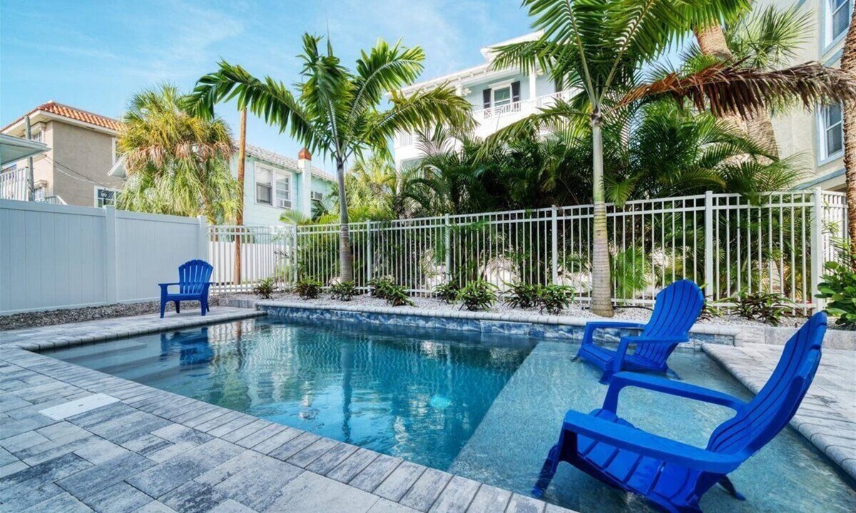 Independence Square House | Sunbelt Beach House—Key West-Style Pool Home w/Game Garage, Gulf Glimpses & Walk-to-Beach Access
