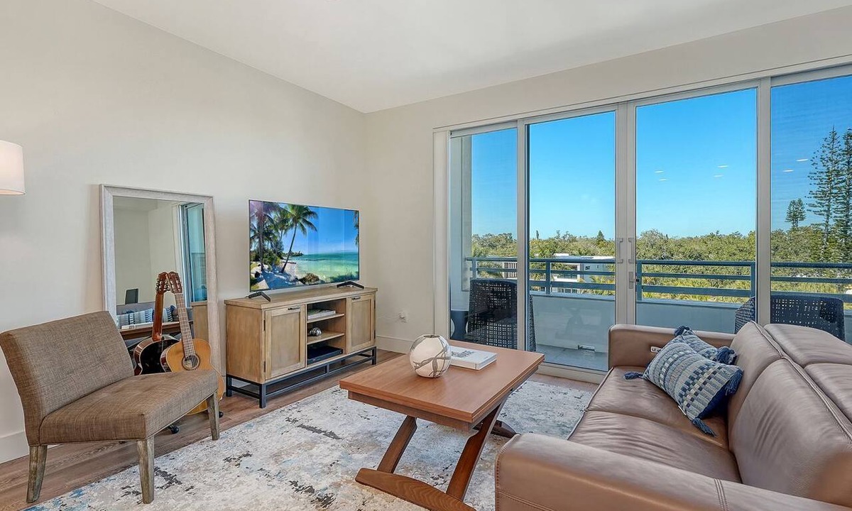 Central Sarasota Condo | Waterfront Coastal Elegance Top Floor at The Strand