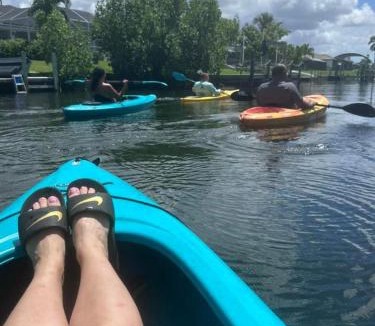 Caloosahatchee House | 2790 Sq Ft, Open Concept, One Story Gulf Access Home with Private Dock and 20,000 lb Boat Lift, 4 complimentary watercraft, Fenced Yard, Heated Pool, Children's and Adult Bikes, Fishing and Beach Gear, Family Ready and Dog Friendly!