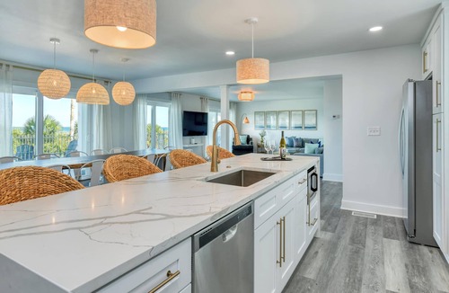 Butler Beach House | Beach Escape | Oceanfront Beach House with Pool, Mini Golf, Beach Access + Pickl