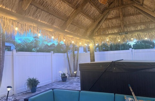 Redington Beach House | Beautiful beach home steps from private beach. Fenced in yard with jacuzzi.