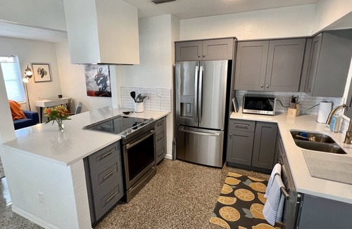 Disston Heights House | Bright, Modern, Beautiful Home in St Pete w/Patio & Fire Pit