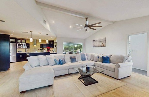 Trailer Estates House | Dog friendly home with private pool, on golf course, and washer and dryer