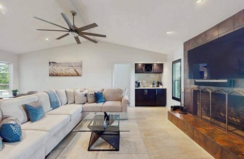 Trailer Estates House | Dog friendly home with private pool, on golf course, and washer and dryer