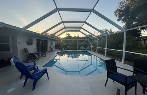 Jensen Beach House | Heated Pool! Sleep 10! Minutes to Beaches! 4 Bedrooms 3 Baths!