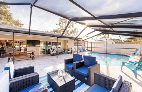 Largo House | Heated Private Pool + Game Room | Family & Group Favorite | Beach Minutes Away