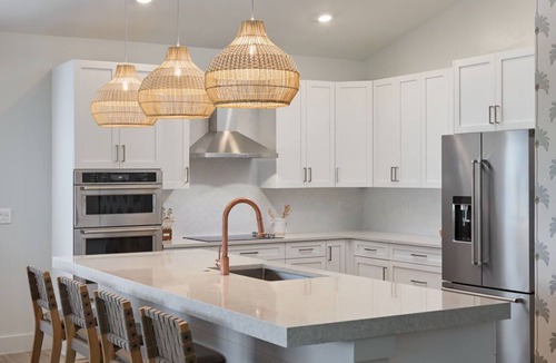 Bright Water House | Heavenly Palms- New Construction Pool Home with 10 minute walk to the Beach!