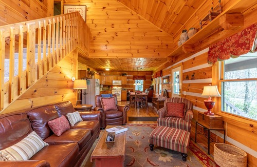 Boone Cabin | Hemlock Hideaway: Quiet Neighborhood Cabin Near Boone & Blowing Rock with Firepit, Yard, & Hot Tub!