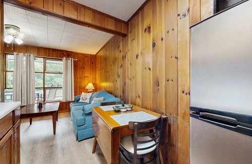 Flat Rock Condo | Lakeside condo, dog-friendly, AC, large porch, shared amenities, beach access, pool, tennis