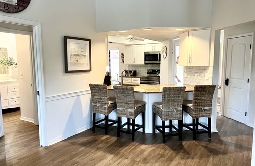 Trailer Estates Condo | Light and Airy Shorewalk Condo - modern coastal vibe with unique, open layout!