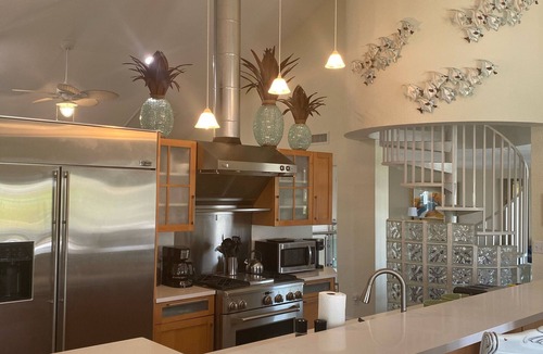 Venetian Shores House | Luxury Home with 60' Deep Water Dock, Waterfall Pool, HotTub, A/C and WiFi
