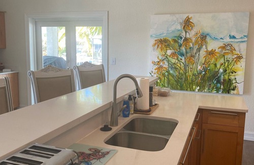 Venetian Shores House | Luxury Home with 60' Deep Water Dock, Waterfall Pool, HotTub, A/C and WiFi
