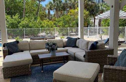 North Captiva House | Luxury island home with a private pool, game area, golf carts, club access.