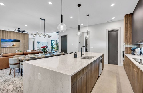 Downtown House | Modern Home + Heated Pool + Spa + Walkable Downtown + Short Drive to Beaches