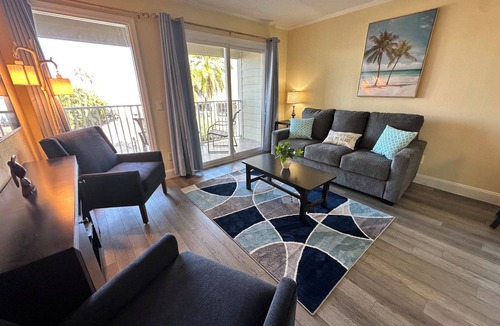 Rocky Point Condo | Newly remodeled with sunset views! Heated pool, private beach and family owned!