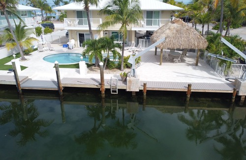 Marathon House | Open Water views, 80' dock Private Pool Ice machine DIRECT ACCESS open water