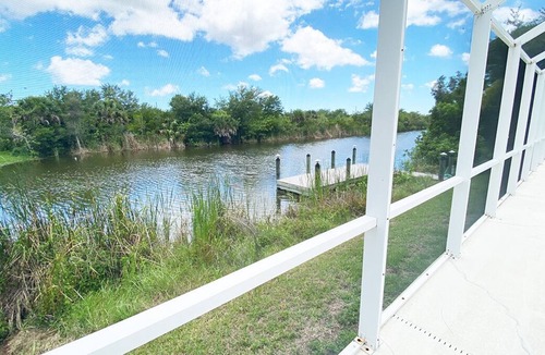 South Gulf Cove House | Peaceful 4/2 pool home on canal w/gulf access--10 min to beach!
