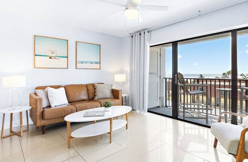 Avon By The Sea Condo | Pier-Side Penthouse Spacious Corner Unit W/Heated Pool & BBQ Grills! 🌴