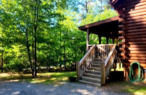 Lake Lure Cabin | Private log home with lake/beach/River/Mountains/HOT TUB / Canoes/Pets.