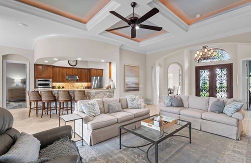 Naples House | Private Waterfront Estate, Heated Saltwater Pool/Spa, Golf Cart - Beach Club