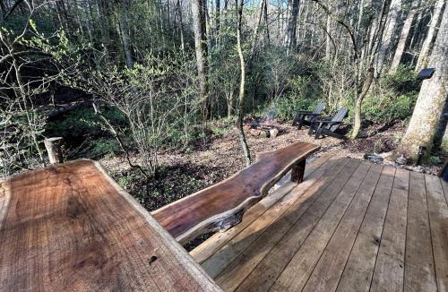 Zirconia Ski Chalet | Secluded Off-Grid Cabin Retreat with Fire Pit & Sauna in Zirconia, North Carolina