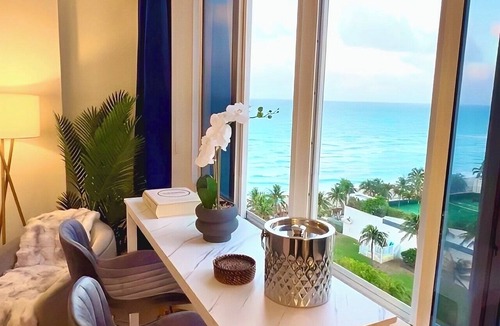 Sunny Isles Beach Condo | Stunning Beachfront condo in sunny Sunny Isles Beach with AC, fitness room, WiFi