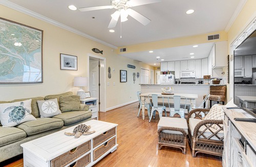 Edisto Island House | Top-floor 3rd-row condo with balcony, AC, outdoor pool & beach access