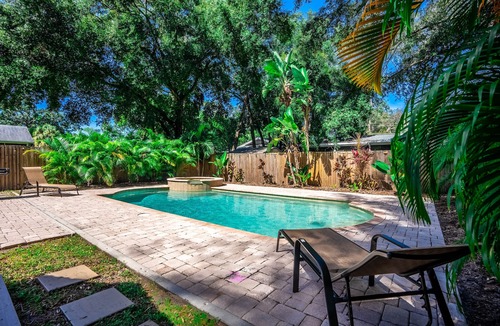South Seminole Heights House | ☆Tropical Oasis☆ Luxury Pool & Ace Location