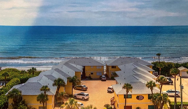 Beach Front Condo with Ocean View and Great Community Deck on the Space Coast!