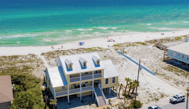 Beachfront Pensacola Home | Beautiful Gulf Views, Large Private Deck and Grill!