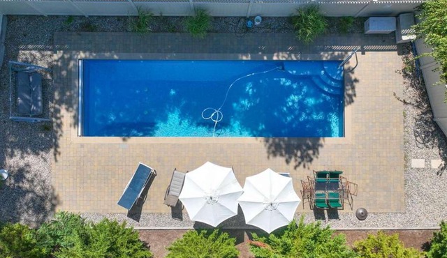 Beautiful backyard pool deeded beach rights in Truro