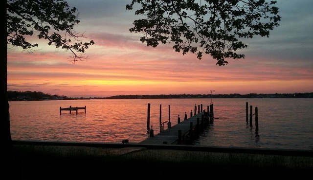 Brick Waterfront With Dock And Private Beach