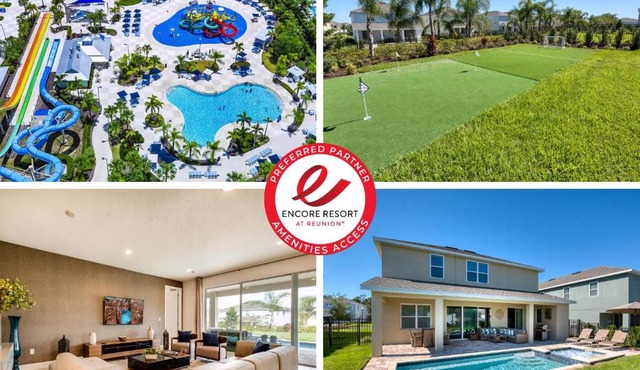 Chic Home With Mini Soccer Field, Golf Near Disney With Waterpark & Resort Access At Encore Resort - 7715Ff