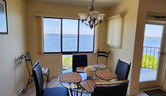 Enjoy gorgeous water views and incredible sunrises from this waterfront condo